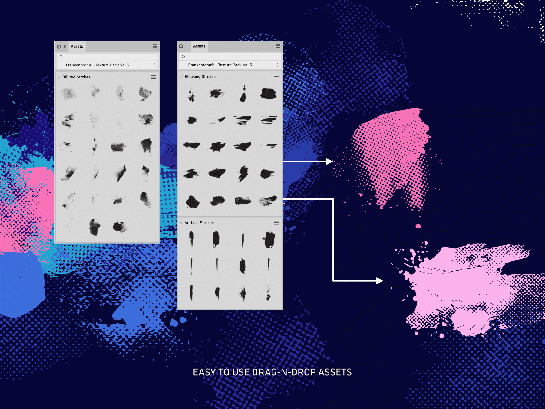 Texture Pack Vol.5: Halftone Strokes - Frankentoon Studio