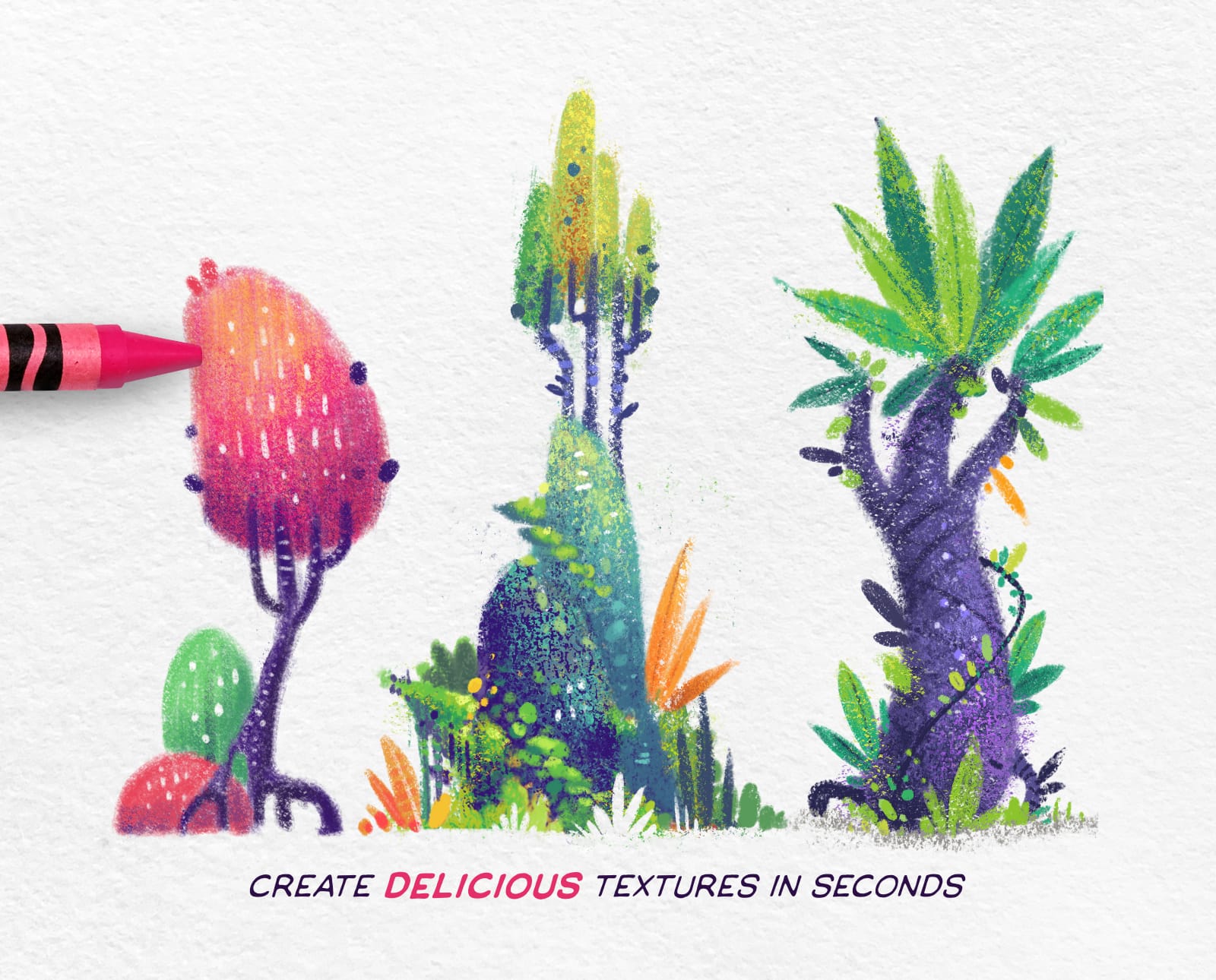 Texture Brush Pack for Procreate, Procreate Crayon Brushes