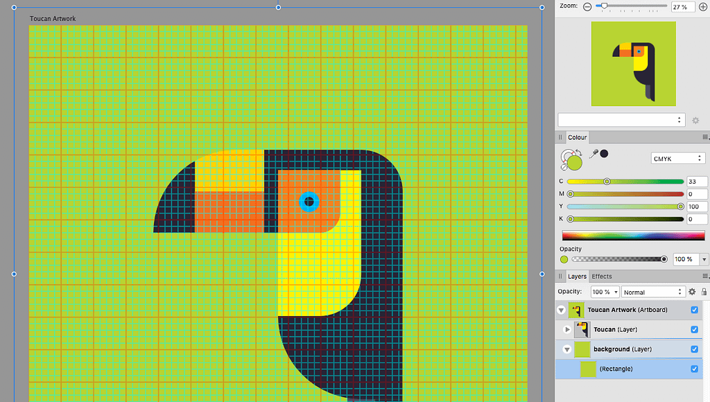 affinity designer grid and snap