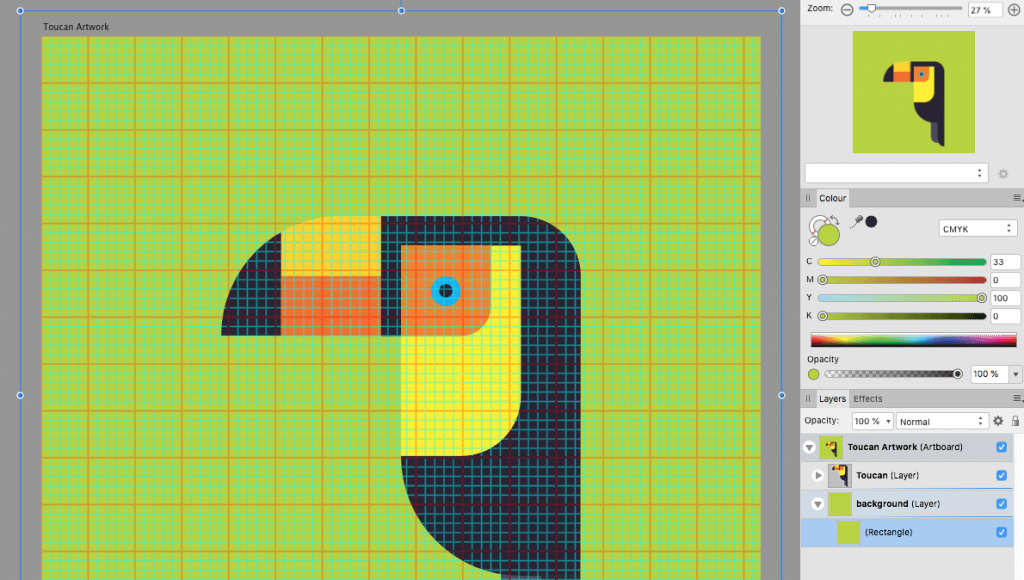affinity designer pattern grid